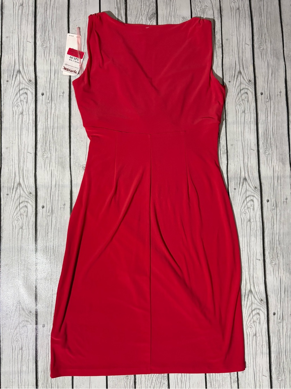 Lauren Ralph Lauren Dress Womans 8 Cora Cocktail Midi V-Neck Chic Elegant Ruched - Picture 4 of 7